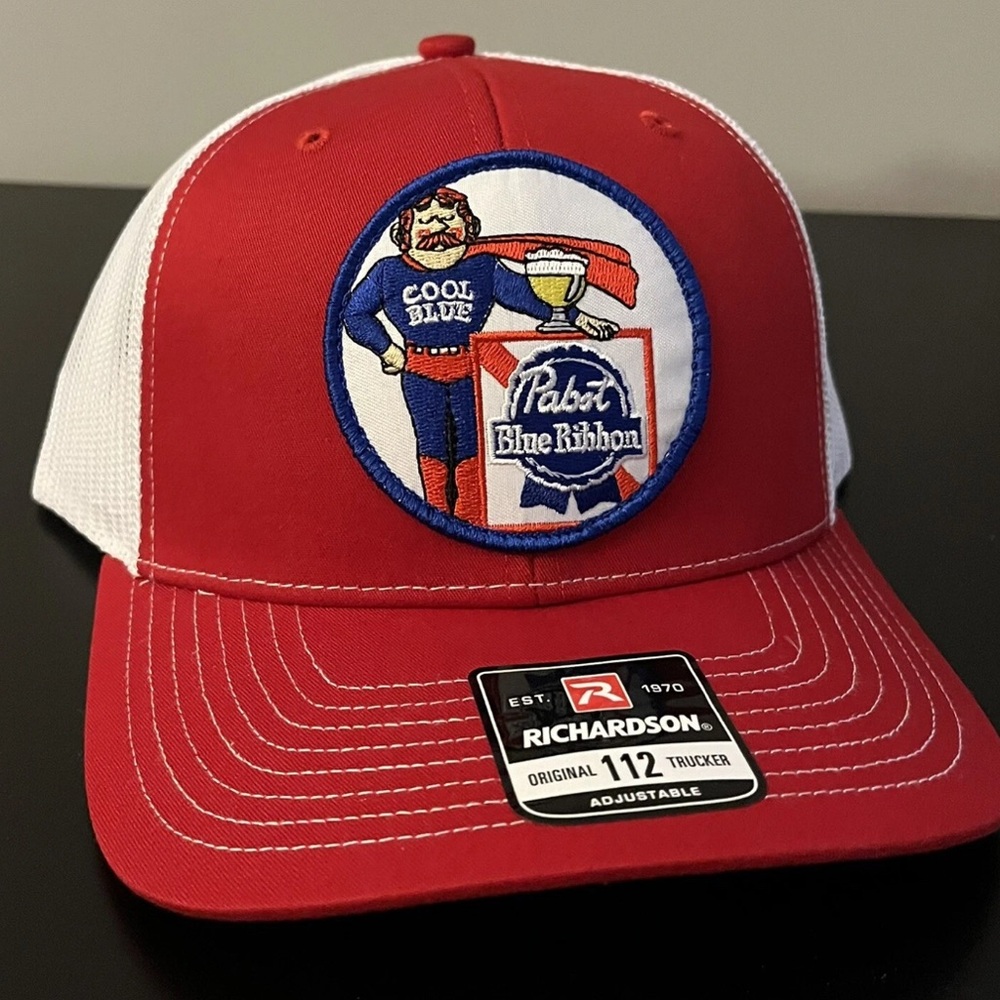 Pabst Blue Ribbon Beer Cool Blue Richardson 112 Snapback Trucker Hat